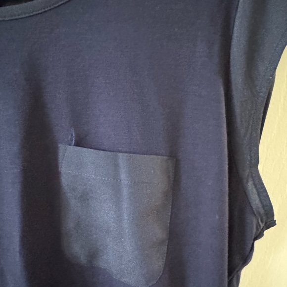 Calvin Klein Navy Sleeveless Top… S…Round Neck, Patch Pocket Front NWT - Picture 8 of 10